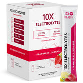 10X Health frente del empaque mostrando 30 sobres y beneficios clave