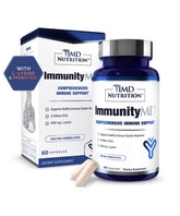 1MD Nutrition botella frontal mostrando diseño y beneficio inmunológico
