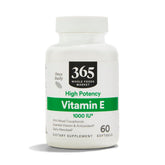 365 by Whole Foods Market frasco frontal de Vitamina E 1000 IU con diseño claro y beneficio de dosis alta