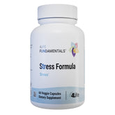 Envase frontal de 4Life Stress Formula con diseño claro y beneficio relajación