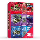 5-hour ENERGY paquete frontal mostrando variedad y conveniencia