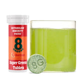 8Greens frente del producto mostrando el tubo y sabor Blood Orange como opción práctica