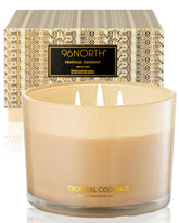 96NORTH tarro frontal con etiqueta elegante y aroma tropical visible