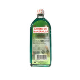 Aceite De Manzanilla frasco frontal mostrando etiqueta clara y volumen 100 ml, beneficio aplicación prolongada