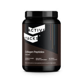 Active Stacks envase frontal del polvo de colágeno con etiqueta clara y beneficio práctico