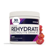 AdvoCare Rehydrate envase frontal sabor uva, hidratación práctica