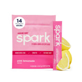 AdvoCare Spark frontal del empaque mostrando 14 stick packs y beneficios