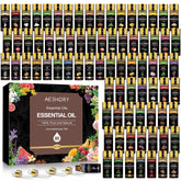 Aeshory cofre frontal con 80 aceites esenciales organizado, ideal como regalo