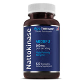 AgeImmune frasco frontal mostrando 120 cápsulas y beneficio de pureza