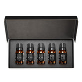 AirScent vista frontal del estuche mostrando cinco frascos, ideal para probar aromas
