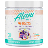 Alani Nu frente del envase GLAXAY Lemonade que muestra el diseño y 30 servicios