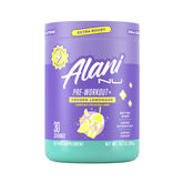 Alani Nu frasco frontal del pre workout Frozen Lemonade, atractivo y clarificador