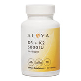 Alaya Naturals frasco frente mostrando diseño y conteo de 60 cápsulas