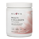 Alaya Naturals envase frontal del polvo de colágeno muestra marca y tamaño, fácil identificación