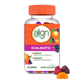 Align frasco frontal con gomitas, muestra fácil consumo y presentación