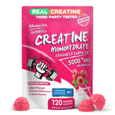Allcoovita frasco frontal mostrando 120 gomitas y conveniencia