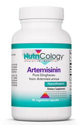 Allergy Research Group NutriCology Artemisinin frasco frontal mostrando etiqueta y beneficio de pureza