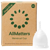 AllMatters OrganiCup mini vista frontal, diseño cómodo y discreto