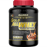 ALLMAX frente del envase mostrando 5 lb y sabor chocolate, ideal para recuperación