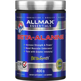 ALLMAX envase frontal del Beta-Alanine mostrando tamaño y pureza