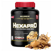 ALLMAX bote frontal mostrando 5 lb y sabor chocolate mantequilla de maní