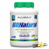 ALLMAX envase frontal que muestra tamaño de 5 lb y sabor vainilla