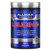 ALLMAX envase frontal mostrando 400 g y 80 porciones, claridad del producto