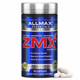 ALLMAX frasco frontal mostrando 90 cápsulas, claridad de ingredientes y portabilidad