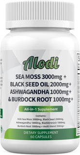 ALODI presentación frontal del envase mostrando la marca y beneficios clave