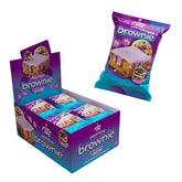 Alpha Prime frontal del empaque mostrando brownie Blueberry Cobbler y beneficio proteico