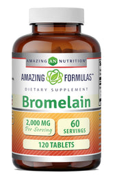 Amazing Nutrition frasco frontal mostrando 120 tabletas y ventaja de dosis clara