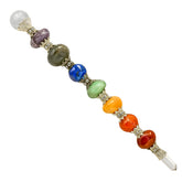 Amazing Gemstone varita frontal mostrando forma y brillo para uso meditativo