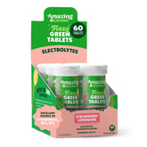 Amazing Grass frente del empaque mostrando 60 tabletas y beneficios
