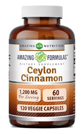 Amazing Nutrition frasco frontal con canela de Ceilán, presentación clara y profesional