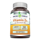 Amazing Nutrition frente del envase mostrando 360 softgels y beneficios