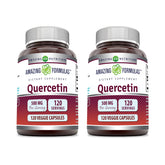 Amazing Nutrition frasco frontal de Quercetina 500 mg mostrando diseño y cantidad