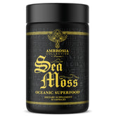 Ambrosia frasco frontal mostrando etiqueta clara y beneficios del producto