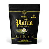 Ambrosia envase frontal mostrando sabor vainilla y beneficio sabor limpio