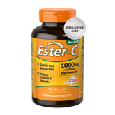 American Health Ester-C vista frontal del envase, fácil identificación y confianza