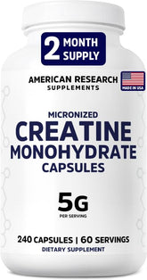 American Research Supplements frasco frontal con información clara y beneficio de conveniencia
