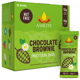 Amrita empaque frontal brownie muestra beneficios sin nueces