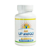 amUPandGO frente del empaque mostrando tabletas y beneficio de despertar energizado