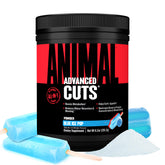 Animal Cuts frente del envase mostrando el sabor Blue Ice Pop y beneficio motivacional