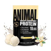Animal Whey Isolate envase frontal que muestra tamaño y sabor vainilla, ideal para entreno