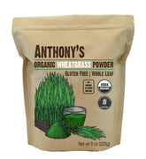 Anthony's empaque frontal de polvo de pasto de trigo orgánico, presentación clara