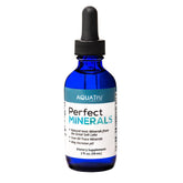 AQUA TRU botella frontal Perfect Minerals mostrando etiqueta y volumen beneficiosa para enriquecer agua