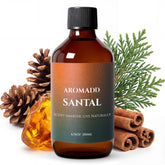 Aromadd Santal botella frontal mostrando tamaño y diseño para uso en difusores