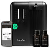 AromaPlan vista frontal del difusor mostrando diseño elegante y potencia