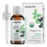 AROMAVITA botella frontal mostrando envase y cuentagotas para dosificar con precisión