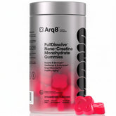 ARQ8 LONGEVITY envase frontal mostrando 120 gomitas y beneficio conveniencia